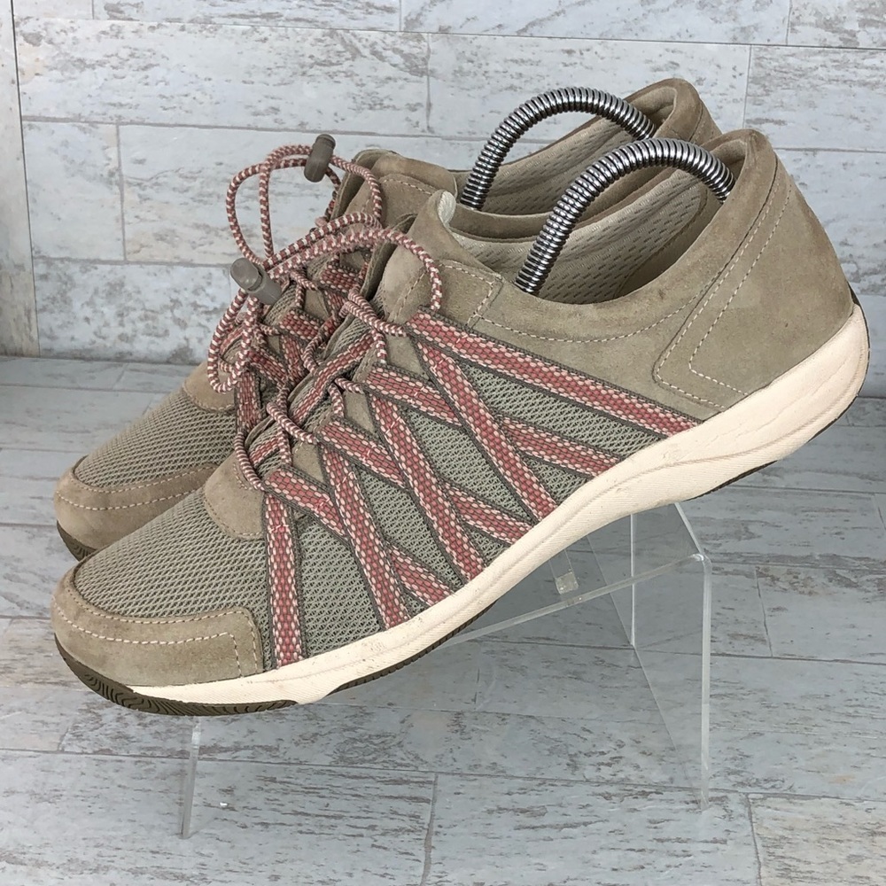 DANSKO Honor Casual Shoes Beige / Pink Leather/Fabic Womens 41